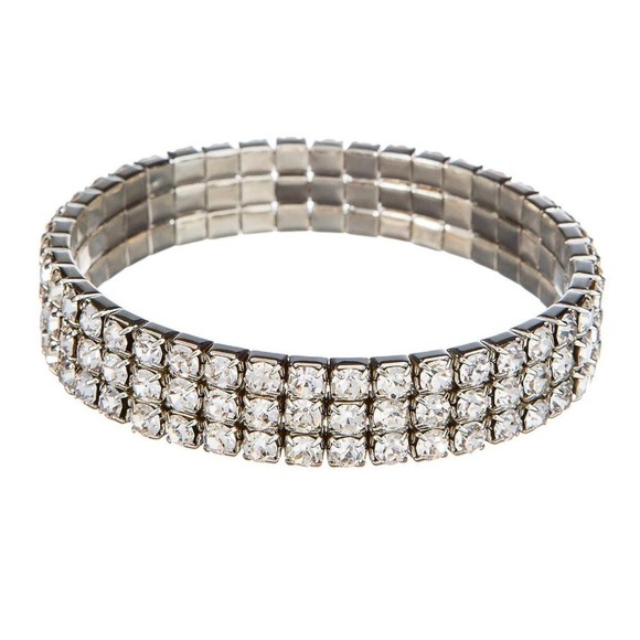 Stunning expanding stretch silver-tone bracelet - Picture 1 of 3
